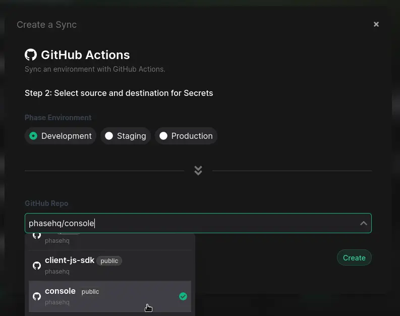 create github credentials