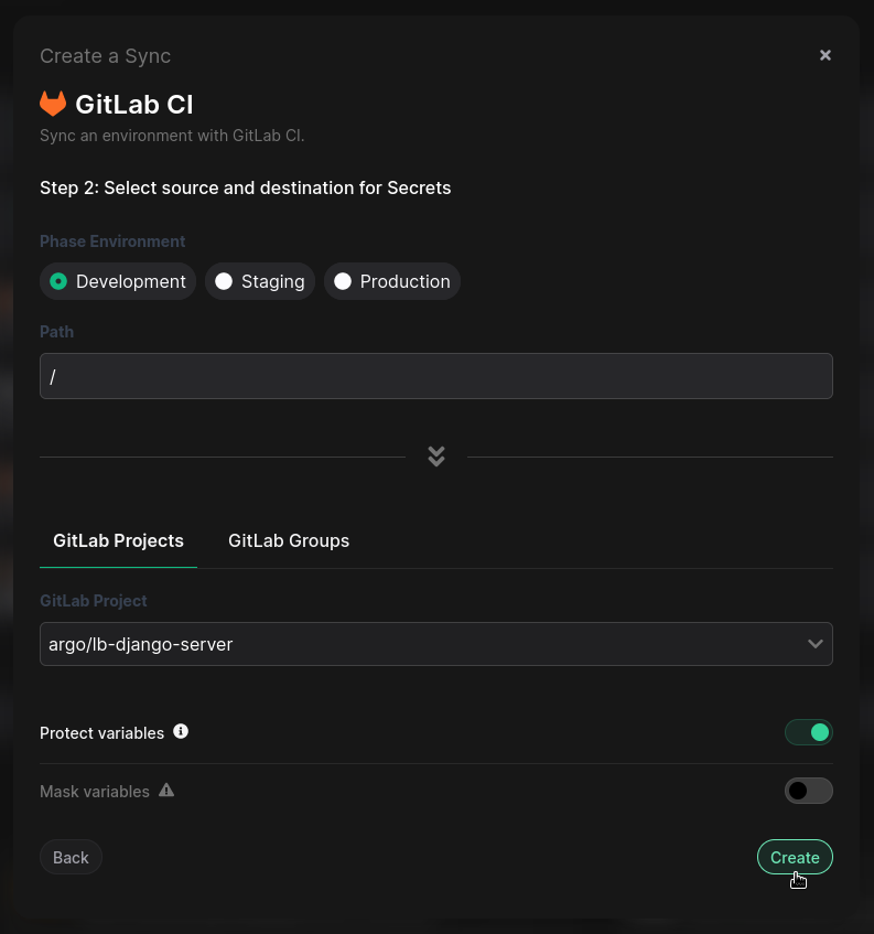 create sync