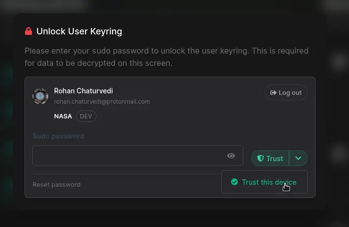 trust this device