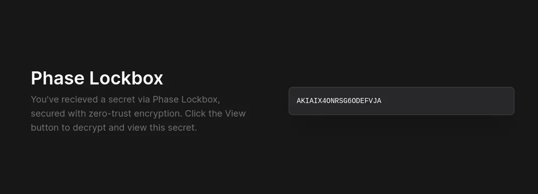 view secret